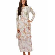Floral layered Overlay Dress-Luella