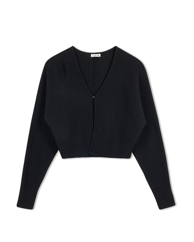Textured knit Bolero-Point