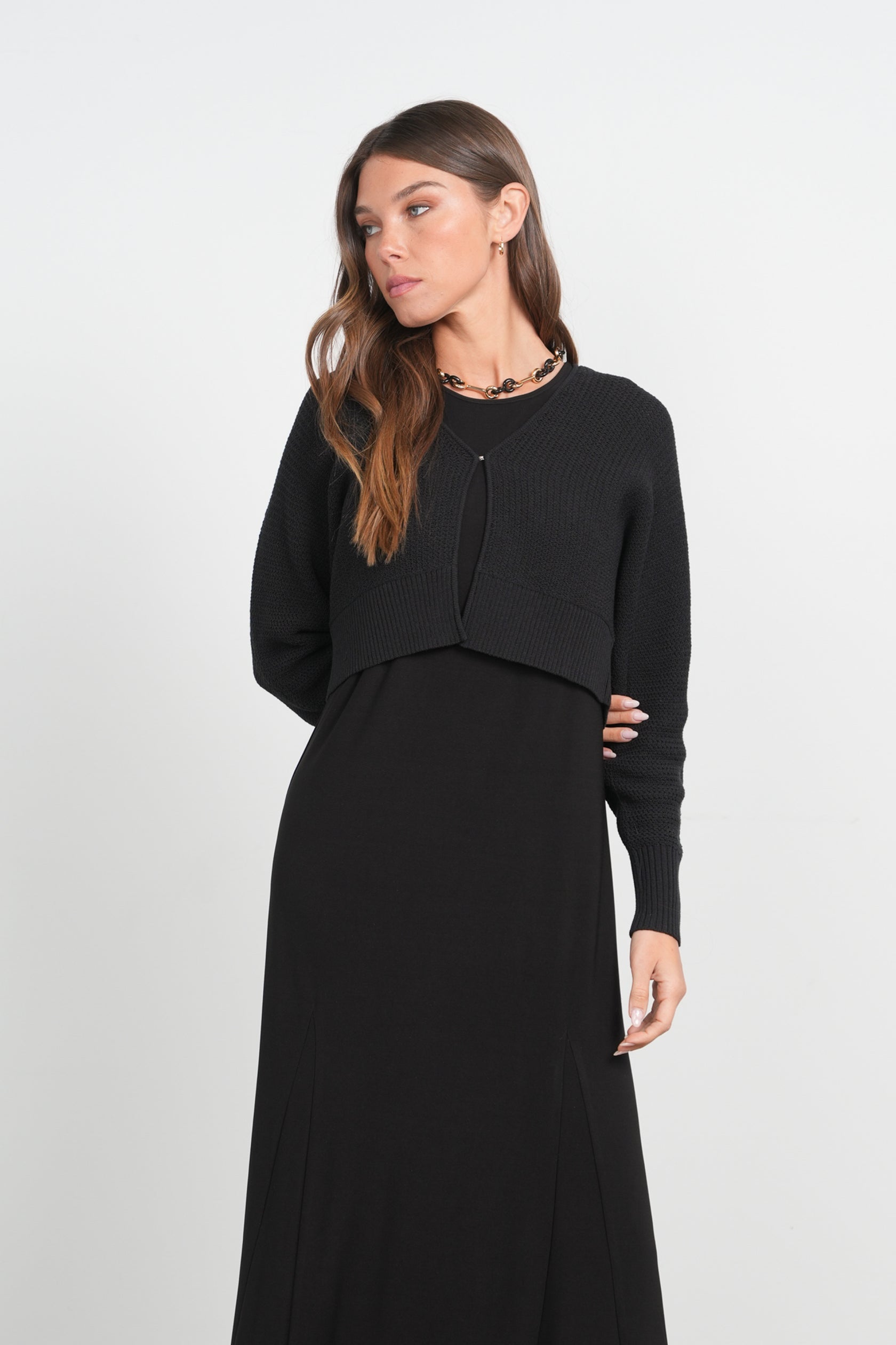 Textured knit Bolero-Point