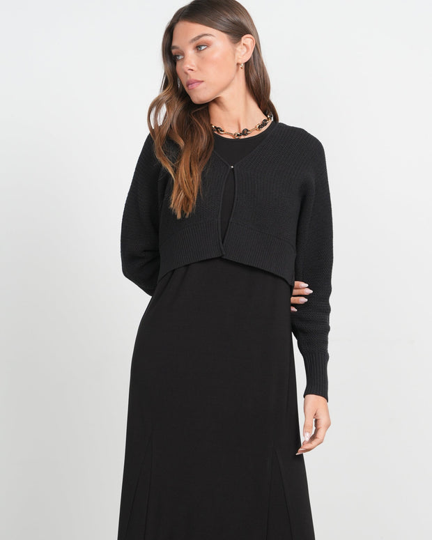 Textured knit Bolero-Point