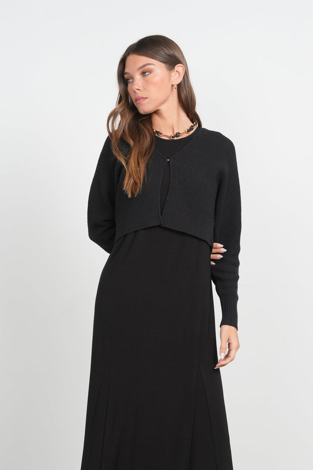 Textured knit Bolero-Point