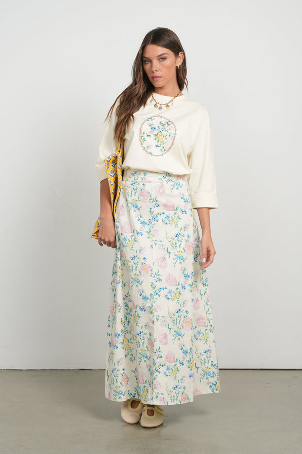 X HD Aline Fringe Hem Skirt-Point