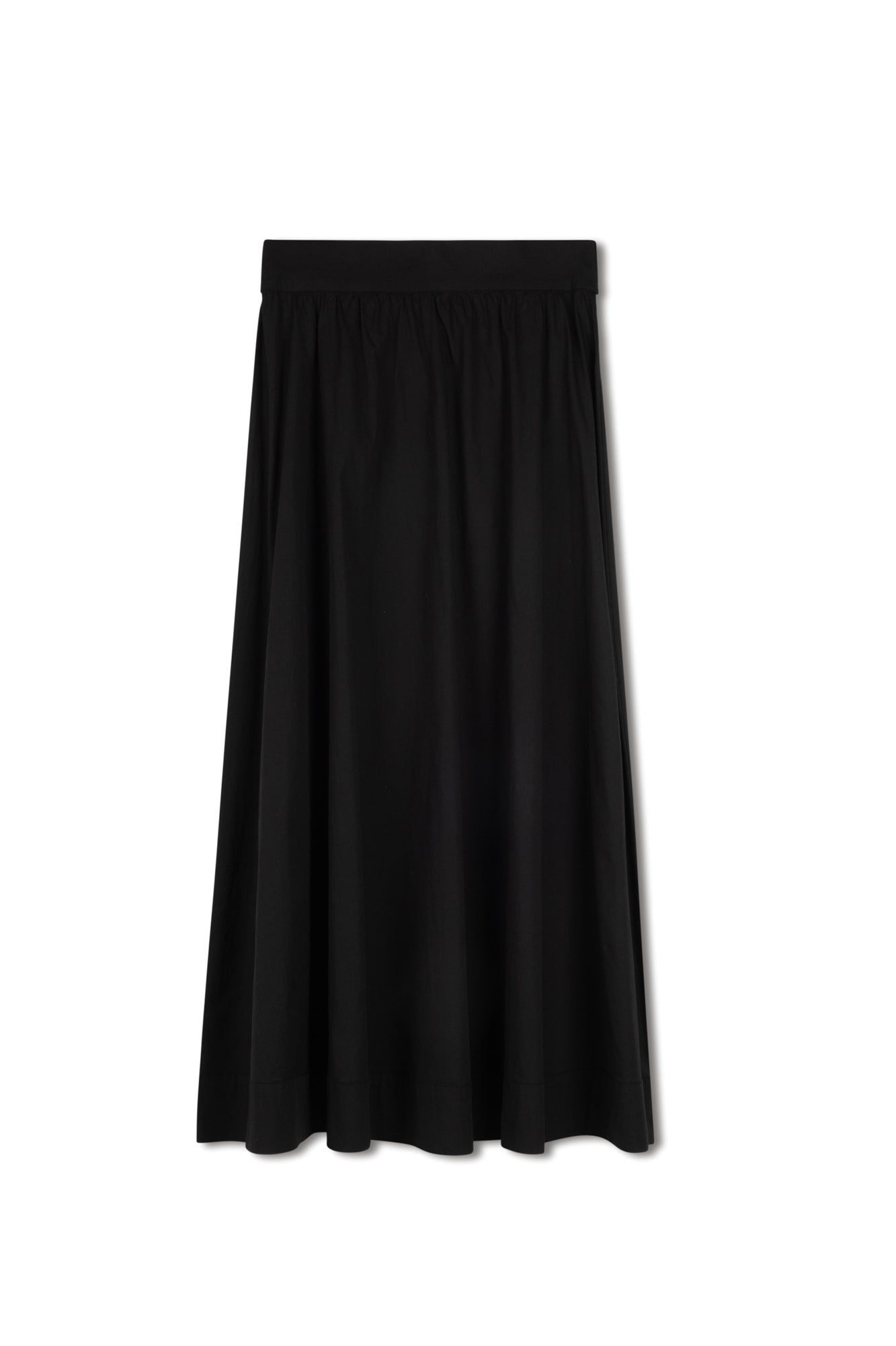 Poplin Maxi Skirt-Point