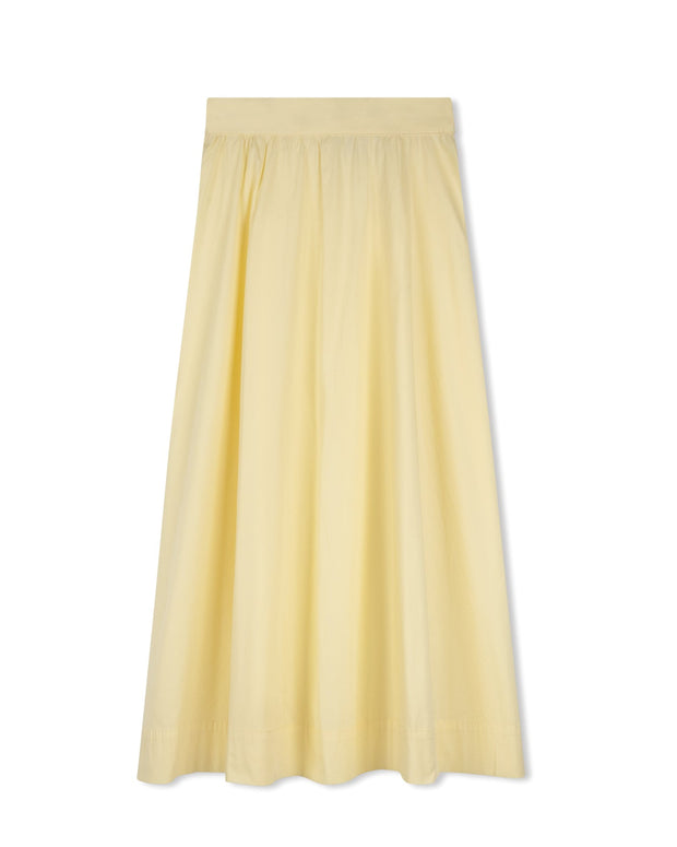 Poplin Maxi Skirt-Point