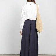 Poplin Maxi Skirt-Point