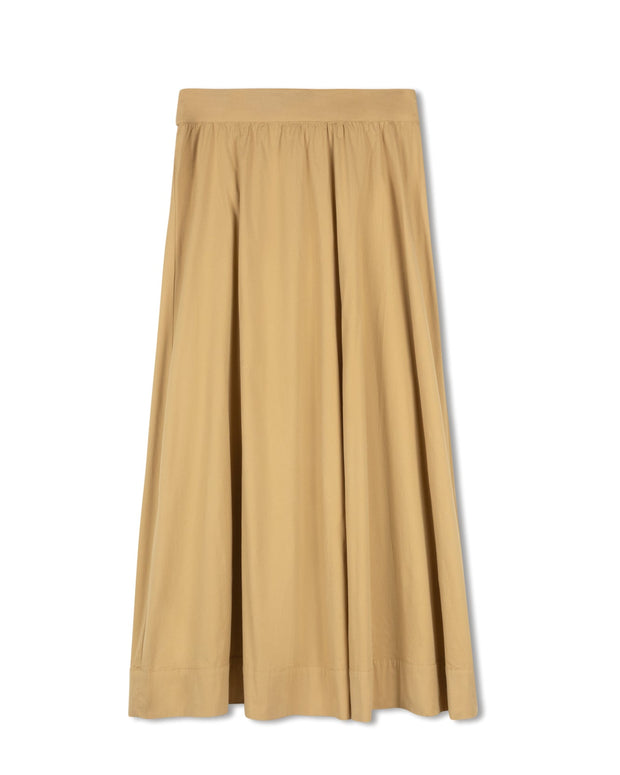 Poplin Maxi Skirt-Point