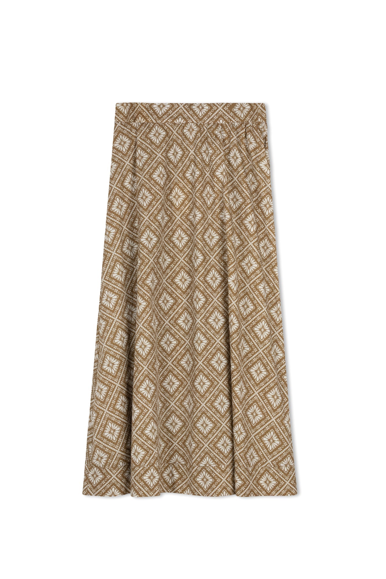 Poplin Maxi Skirt-Point