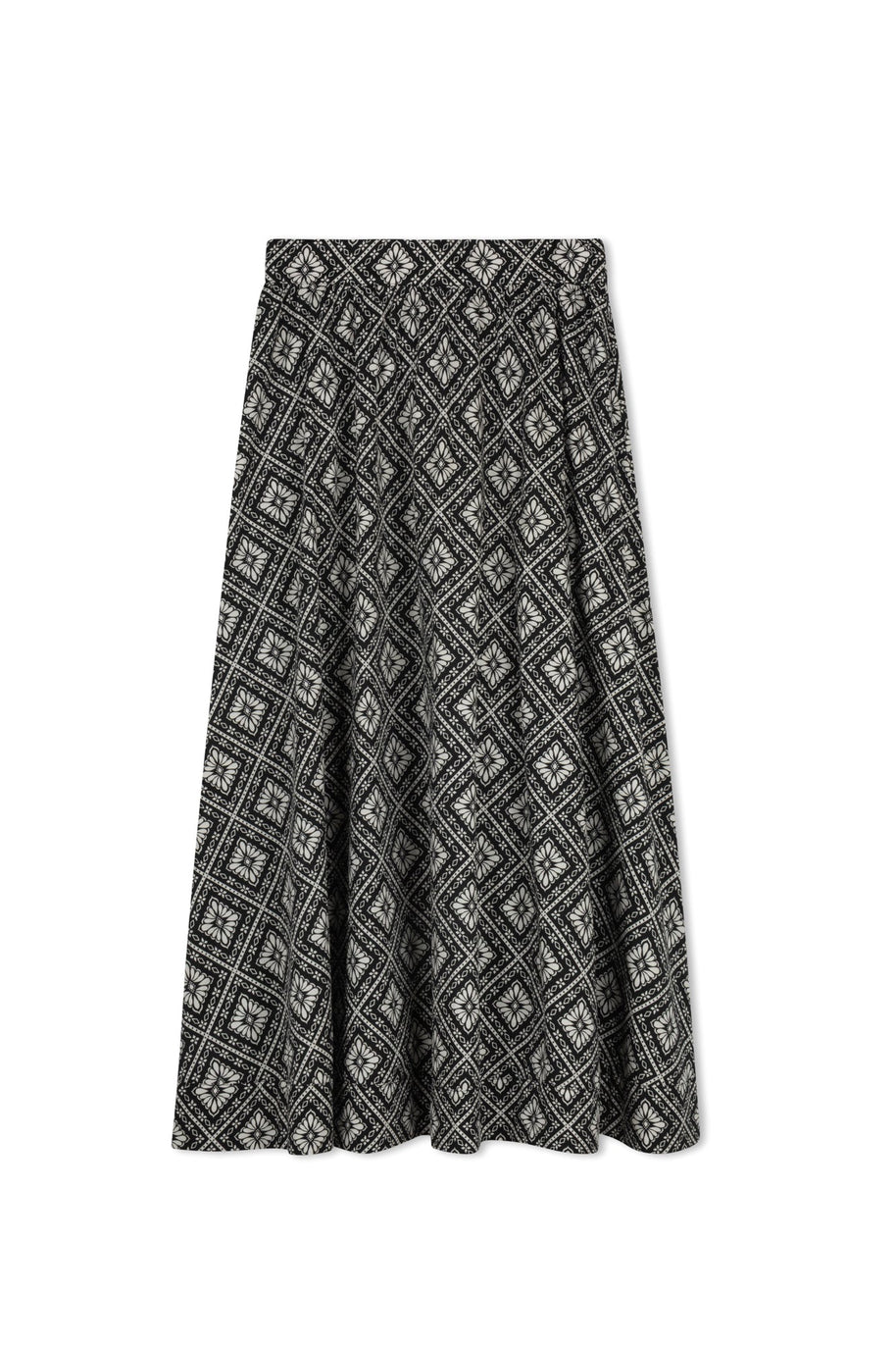Poplin Maxi Skirt-Point