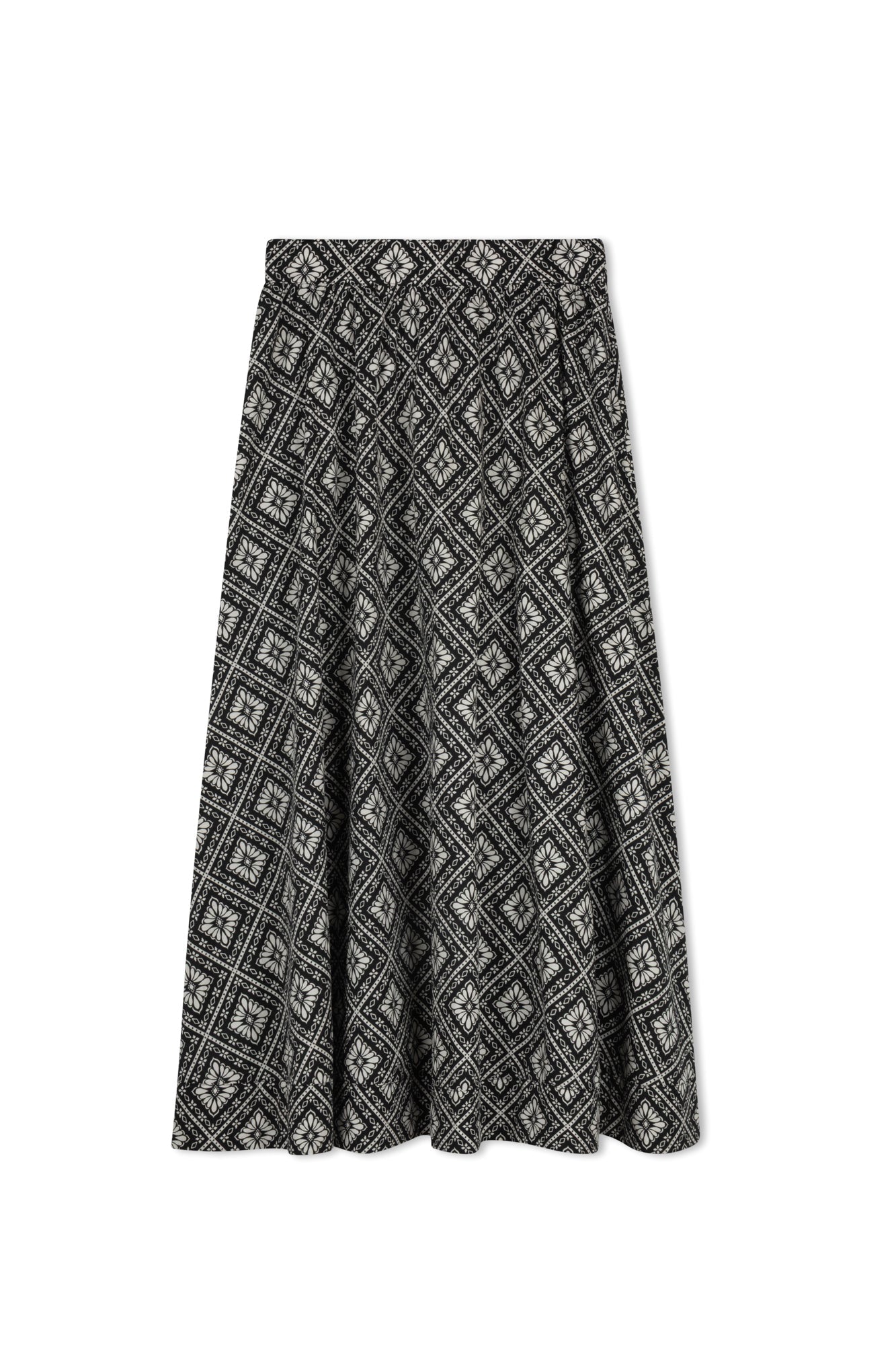 Poplin Maxi Skirt-Point