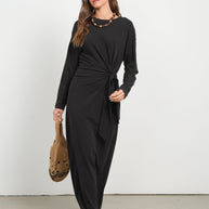 Side Tie Dress-Point