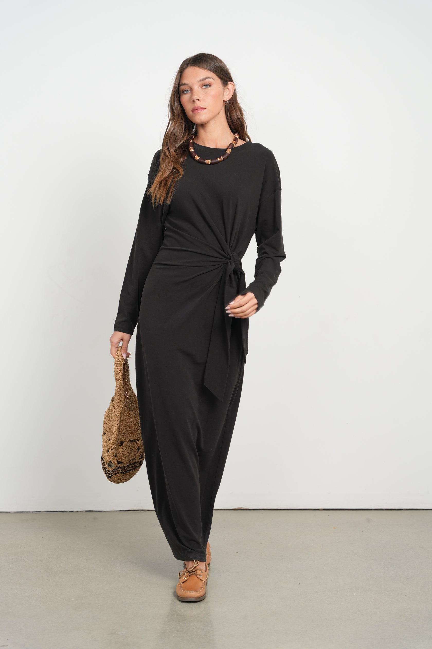 Side Tie Dress-Point