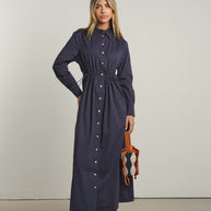 Poplin Toggle Dress-Point