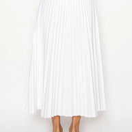 White pleated skirt