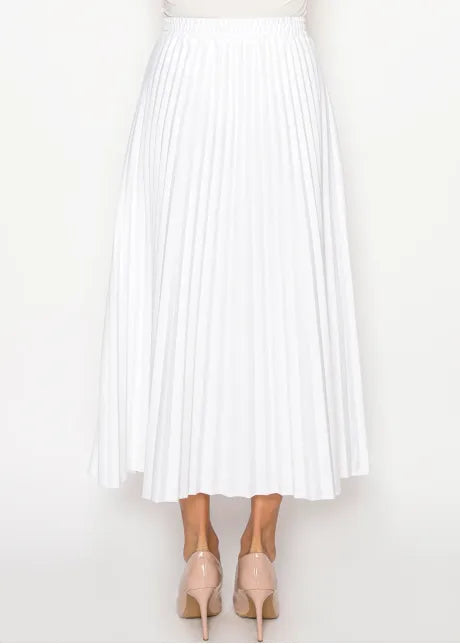 White pleated skirt