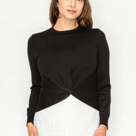 Front knot sweater