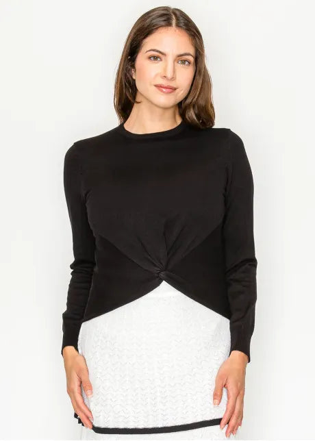 Front knot sweater