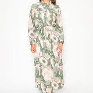 Pleated Dress With Belt
