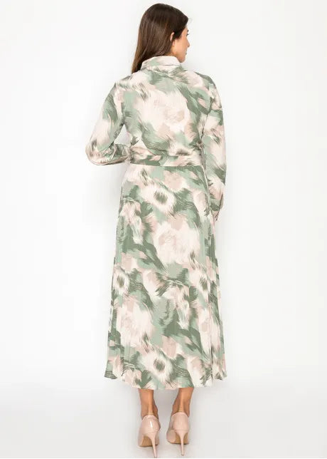 Pleated Dress With Belt