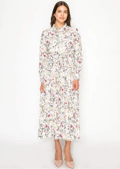 Printed shirtdress