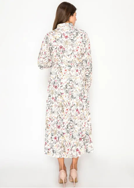 Printed shirtdress