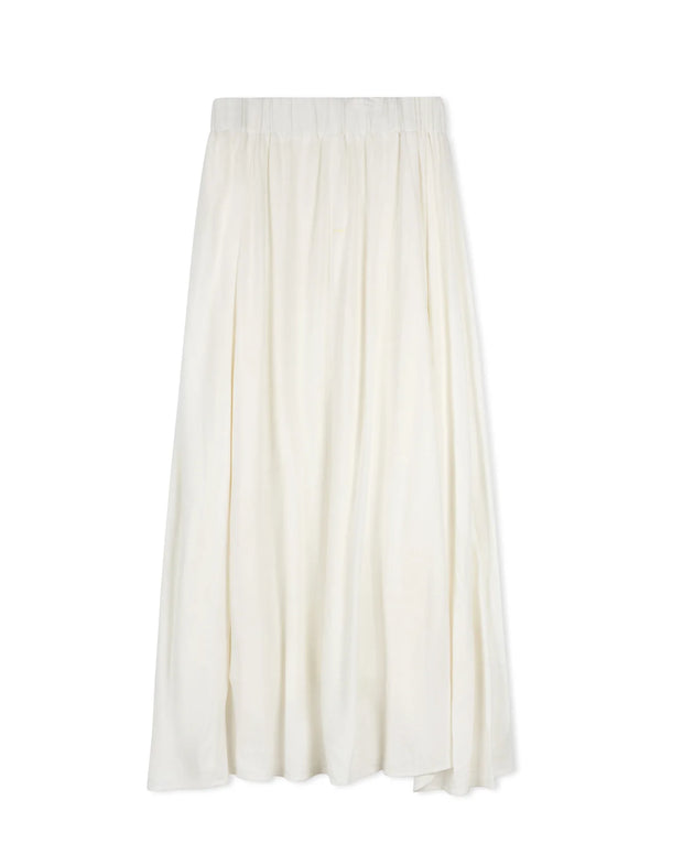 Point linen panel skirt