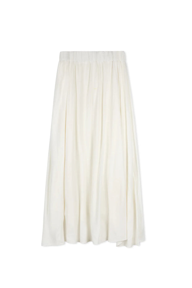 Point linen panel skirt