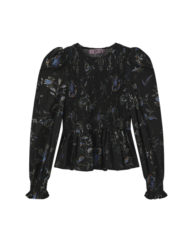 CARY SMOCKED BLOUSE