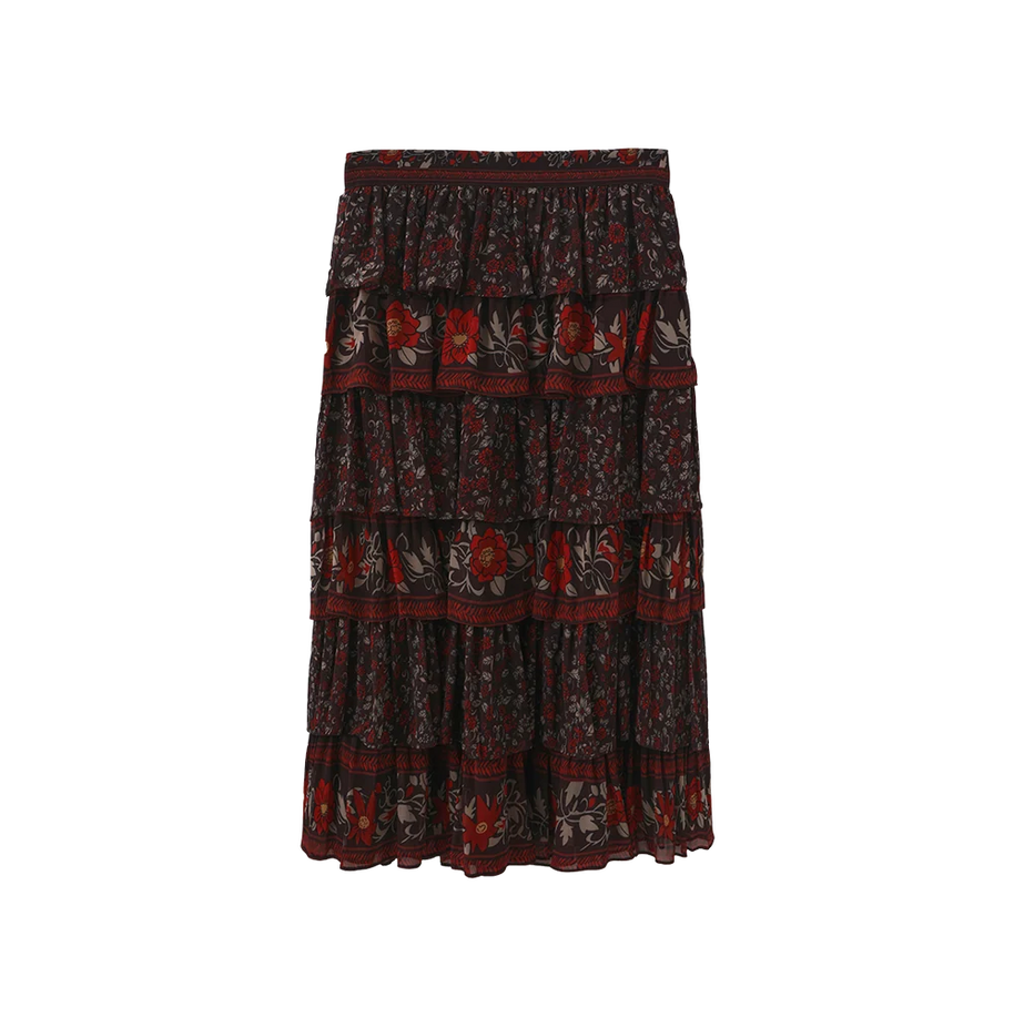 CHELSEA FLORAL RUFFLE SKIRT