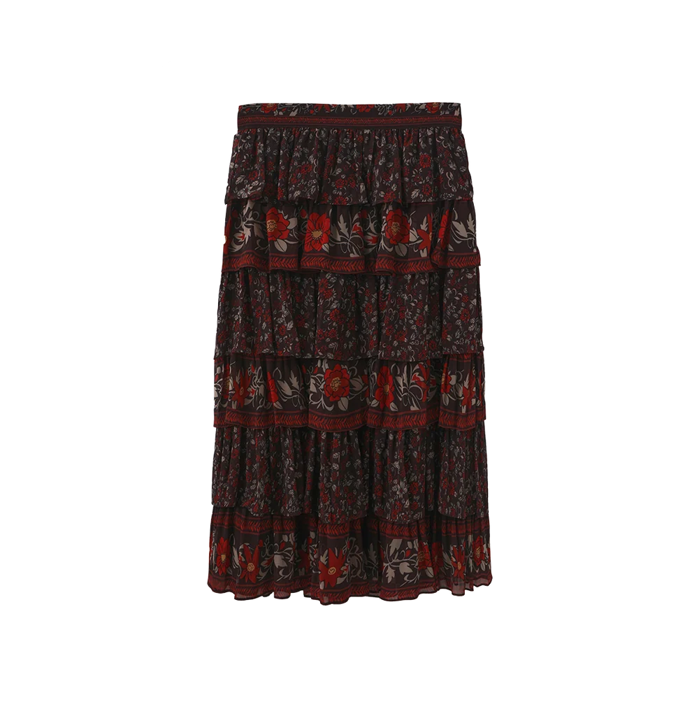 CHELSEA FLORAL RUFFLE SKIRT