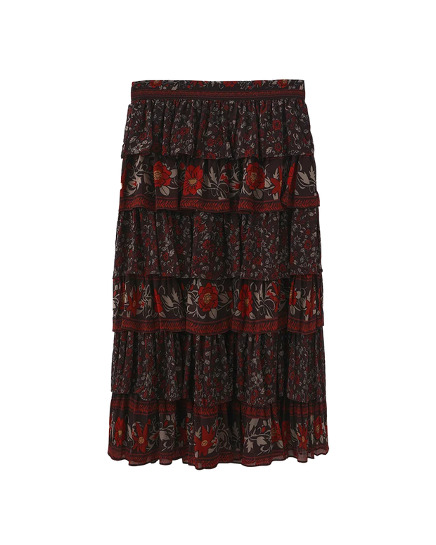 CHELSEA FLORAL RUFFLE SKIRT