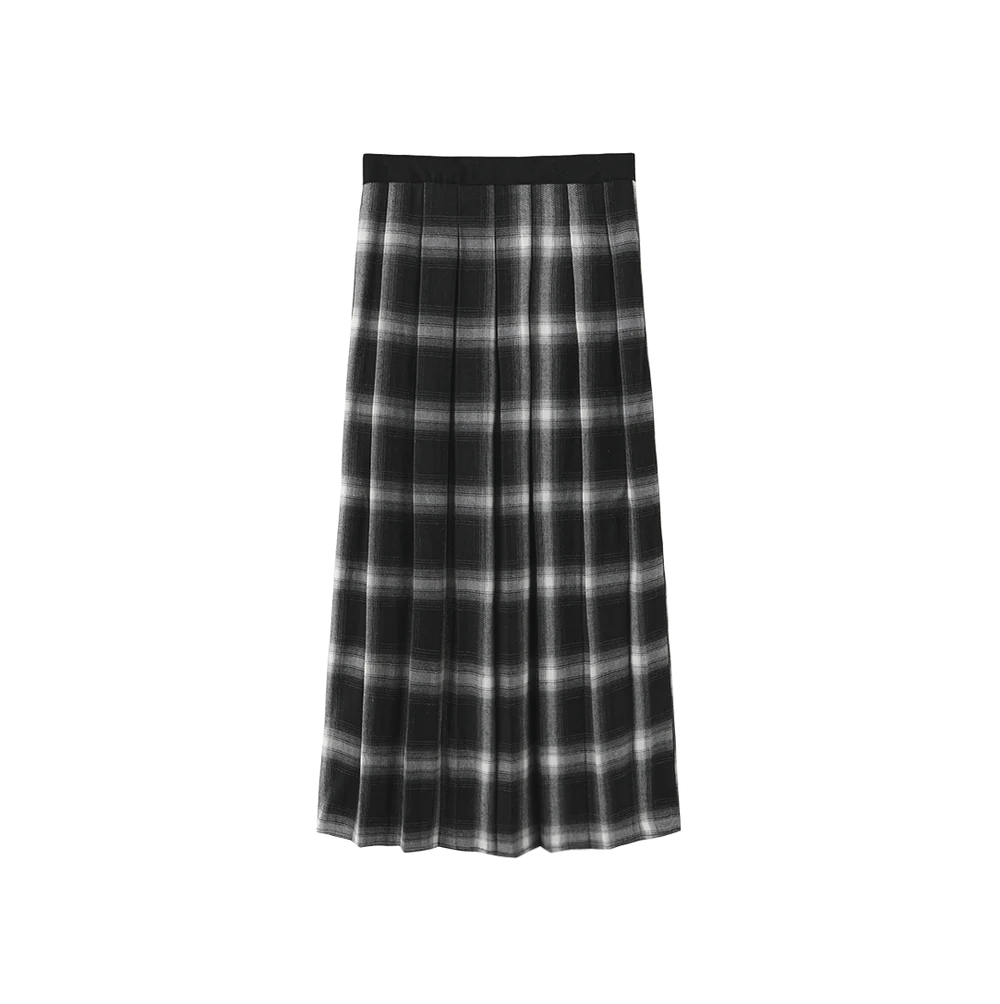 ELISA PLAID MIDI SKIRT
