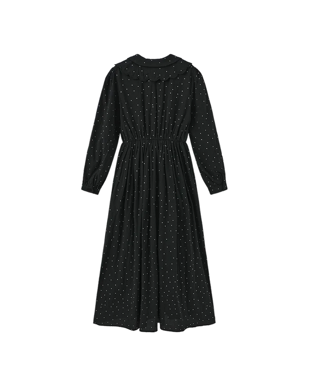 GEM STONE SCALLOPED NECK DRESS
