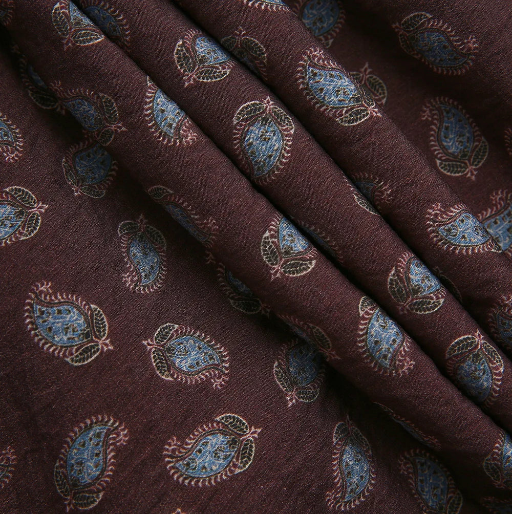 LEAF PRINT RUFFLE SKIRT