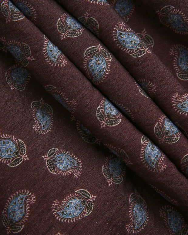 LEAF PRINT RUFFLE SKIRT