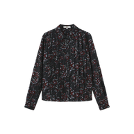 PLEATED DOUBLE BUTTON BLOUSE