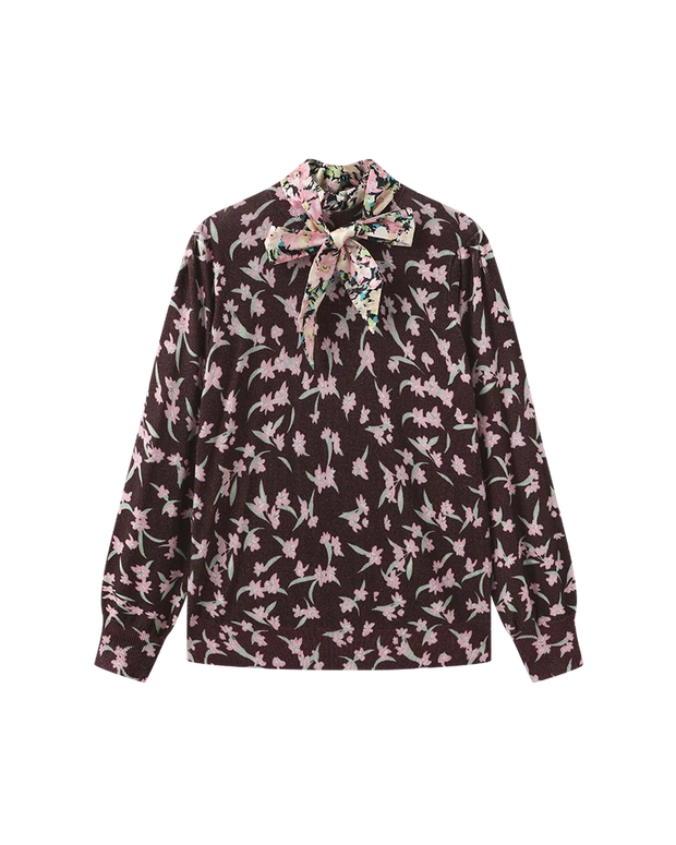 VIOLA KNIT PRINTED TURTLENECK