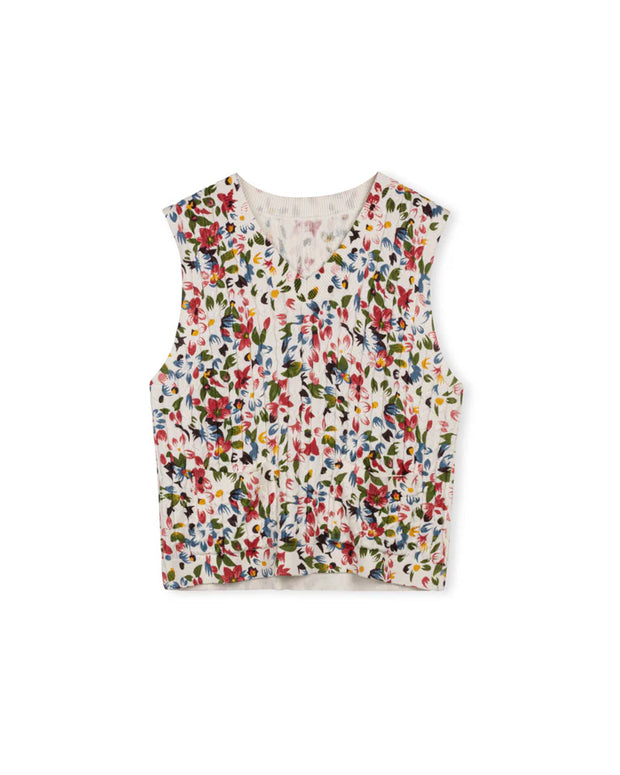 Knit Floral Vest-Junees - Fringe Boutique