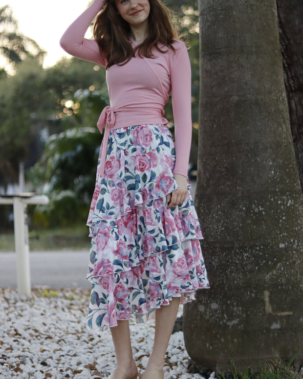 Faux Wrap Tee - Fringe Boutique