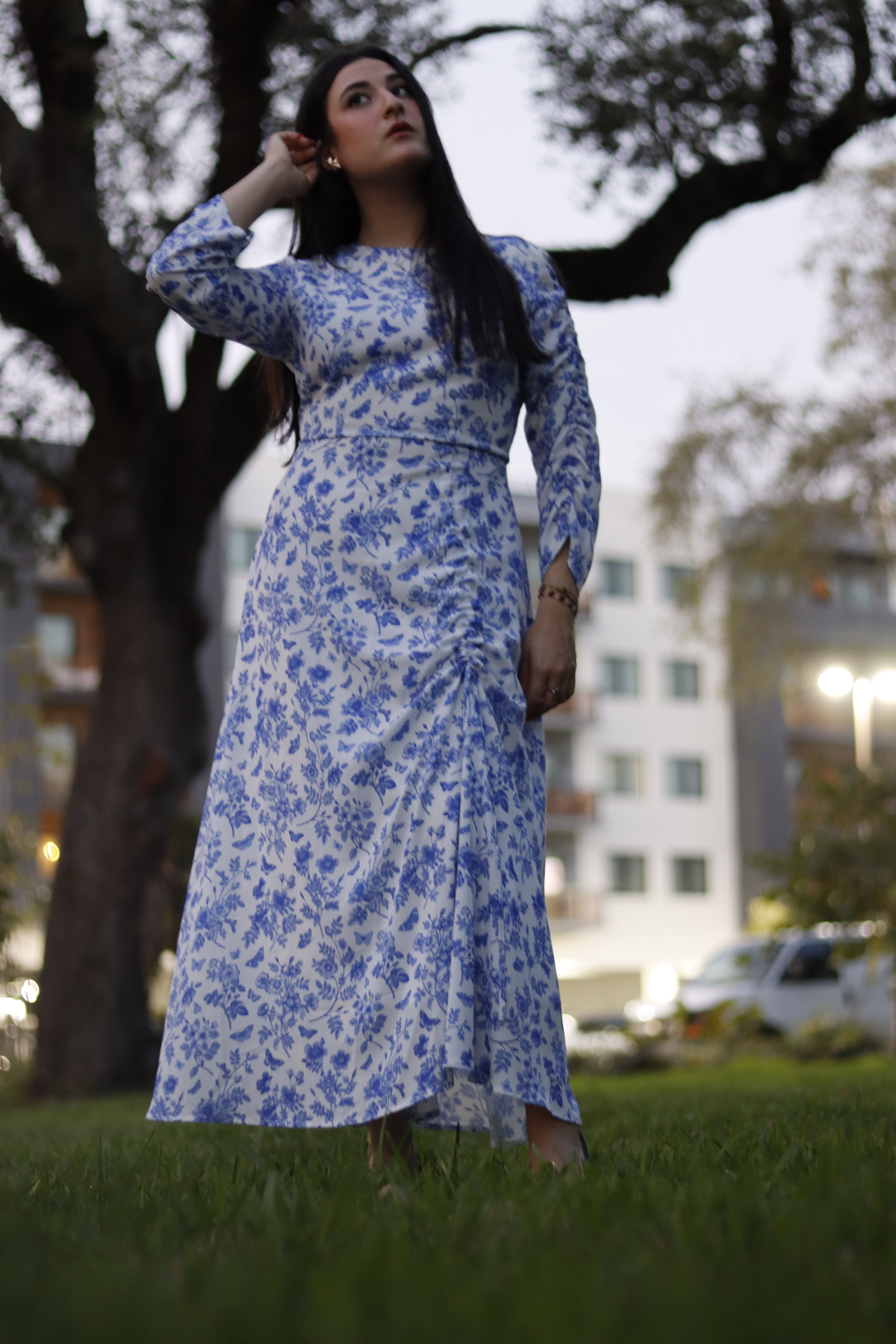 Flora Tea Dress BLUE