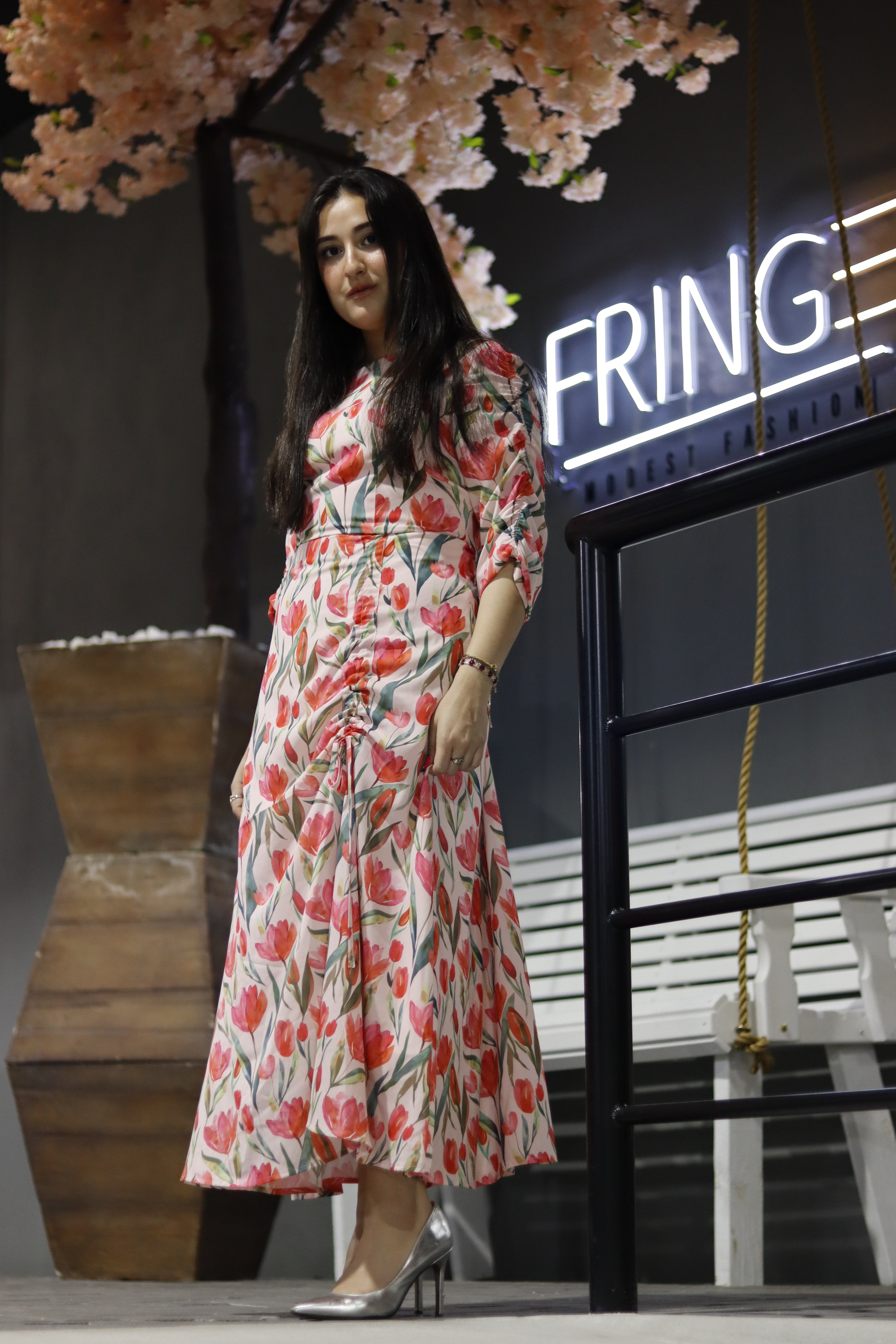 Flora Tea Dress PINK