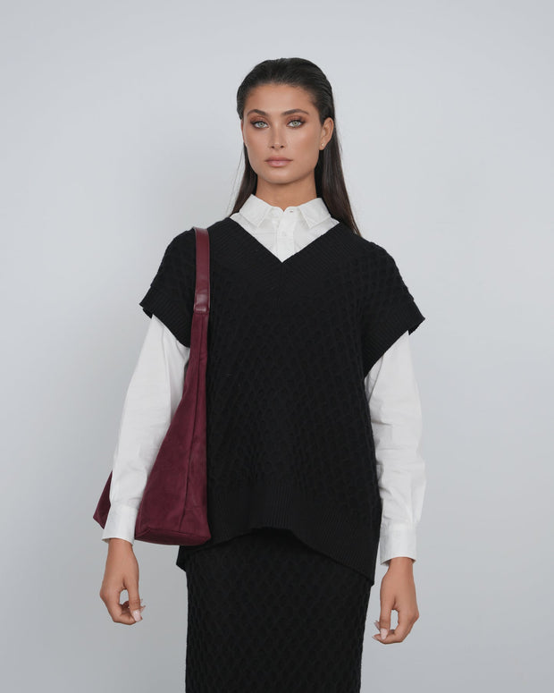 Oversized Sweater Vest - Point