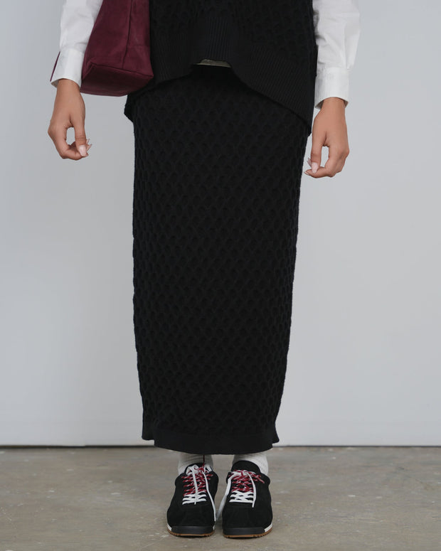 Straight Knit Maxi Skirt - Point
