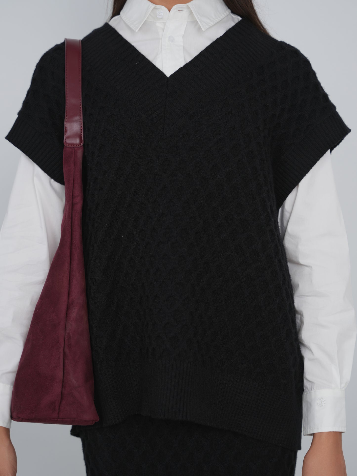 Oversized Sweater Vest - Point
