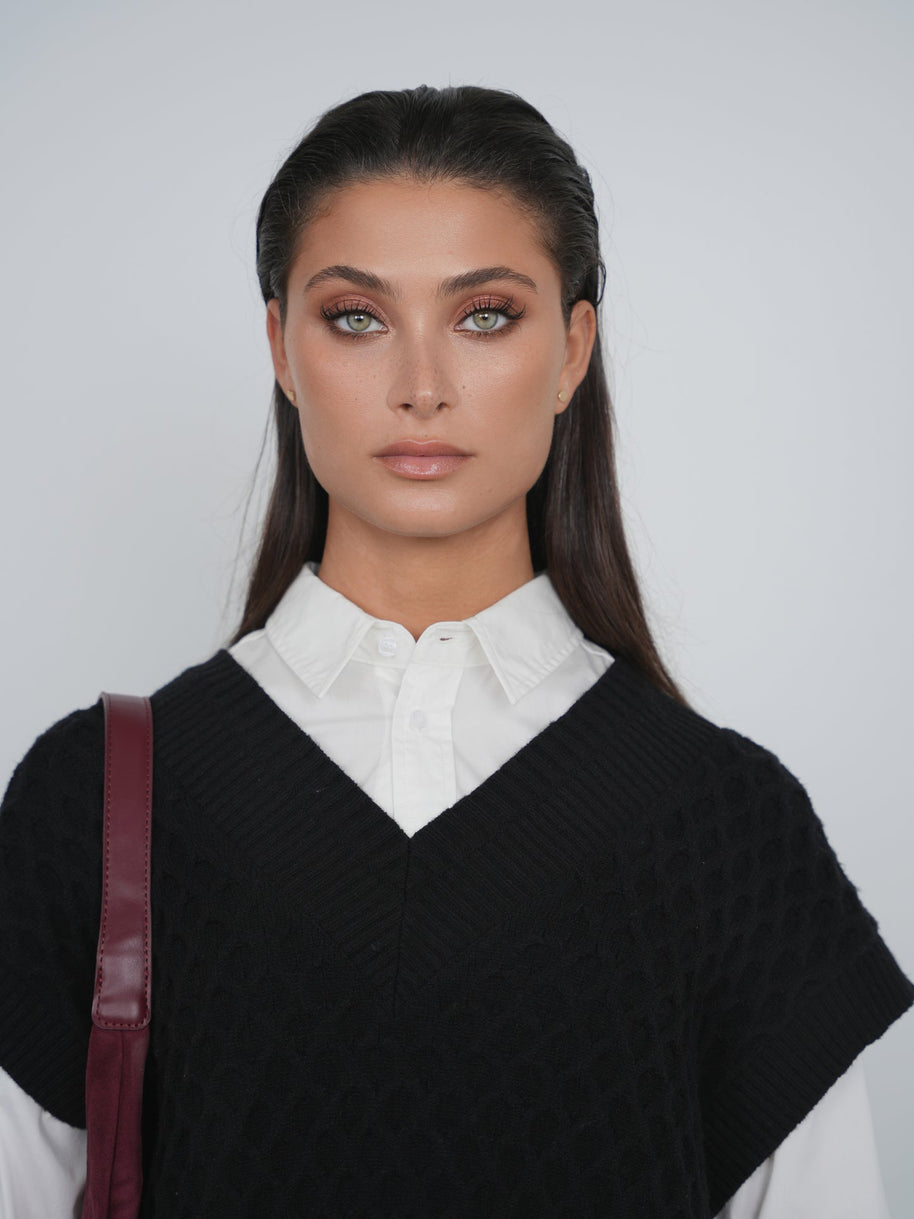 Oversized Sweater Vest - Point