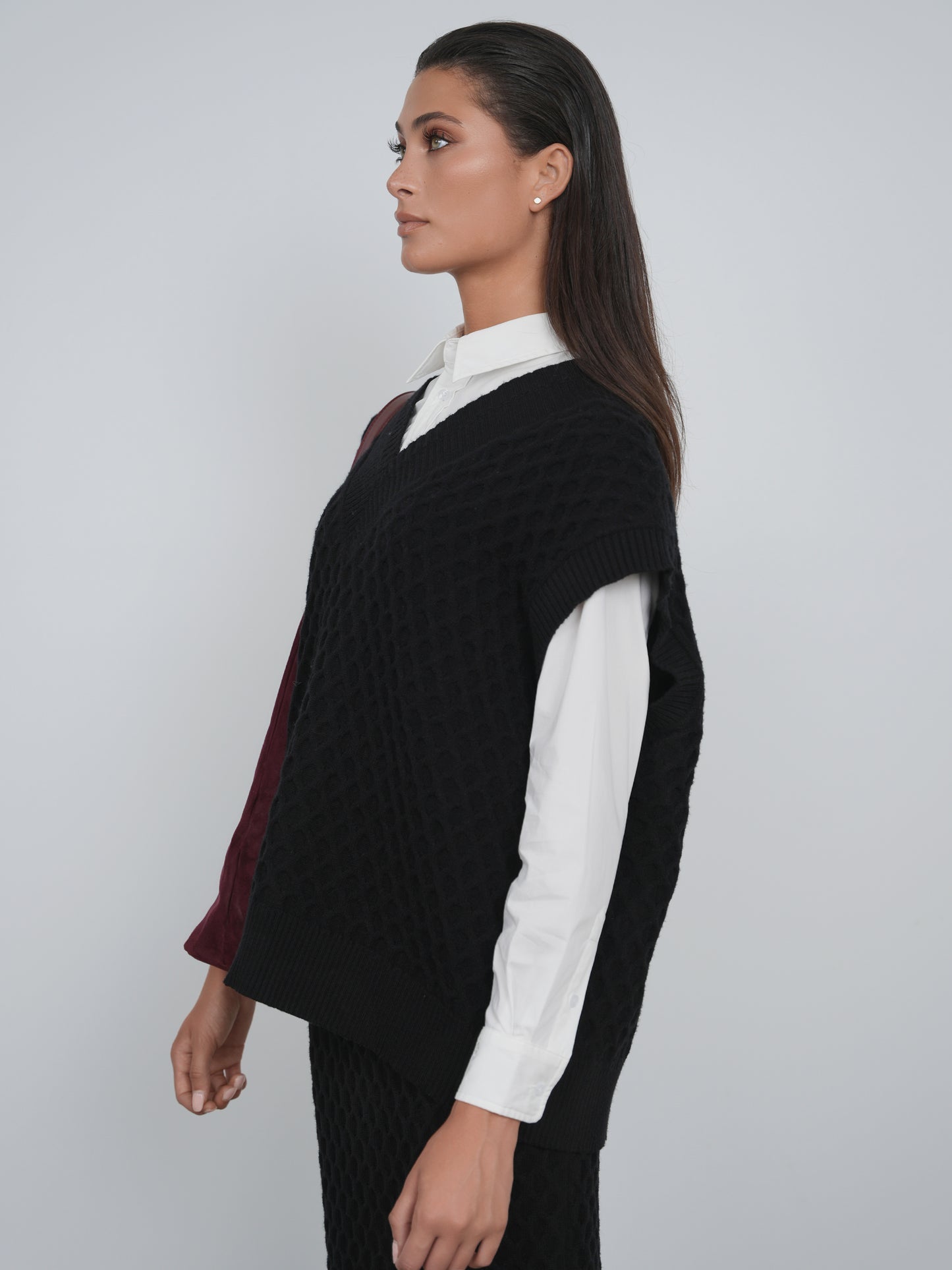 Oversized Sweater Vest - Point
