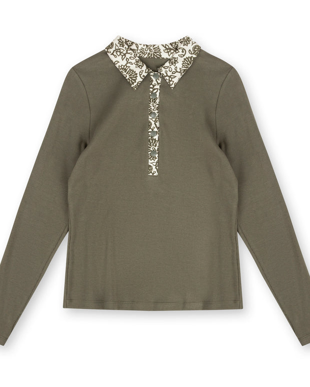 Detailed Polo Tee-Point - Fringe Boutique