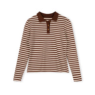 Striped Henley Polo-Junees