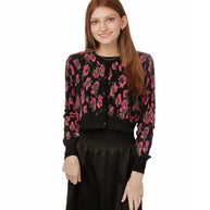 Knit Cardigan with Pink Print-Luella