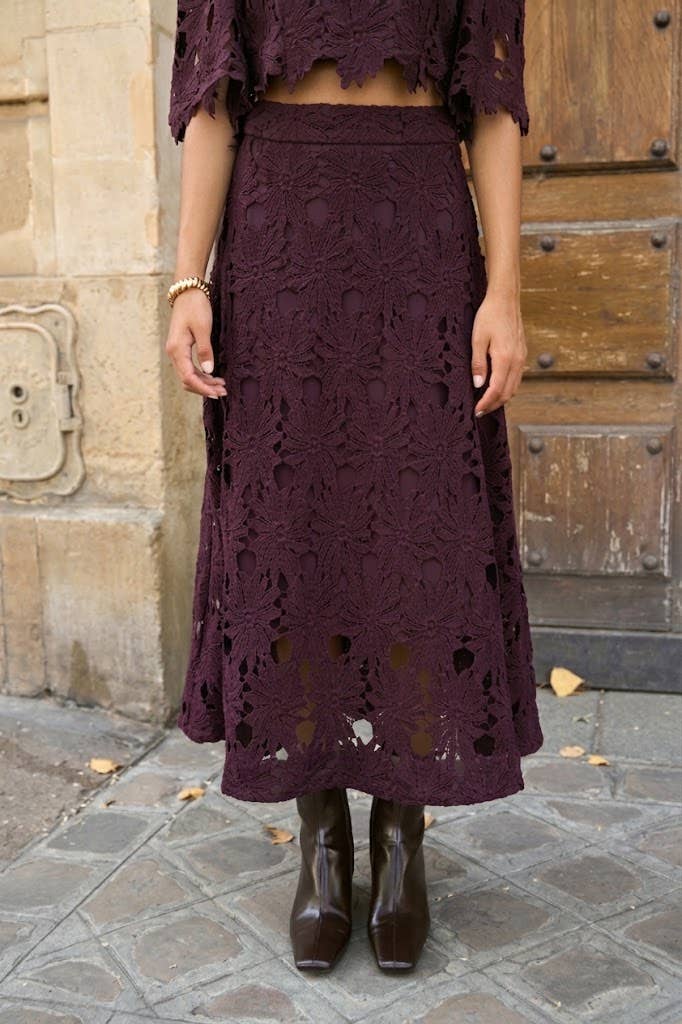Chloé long lace skirt