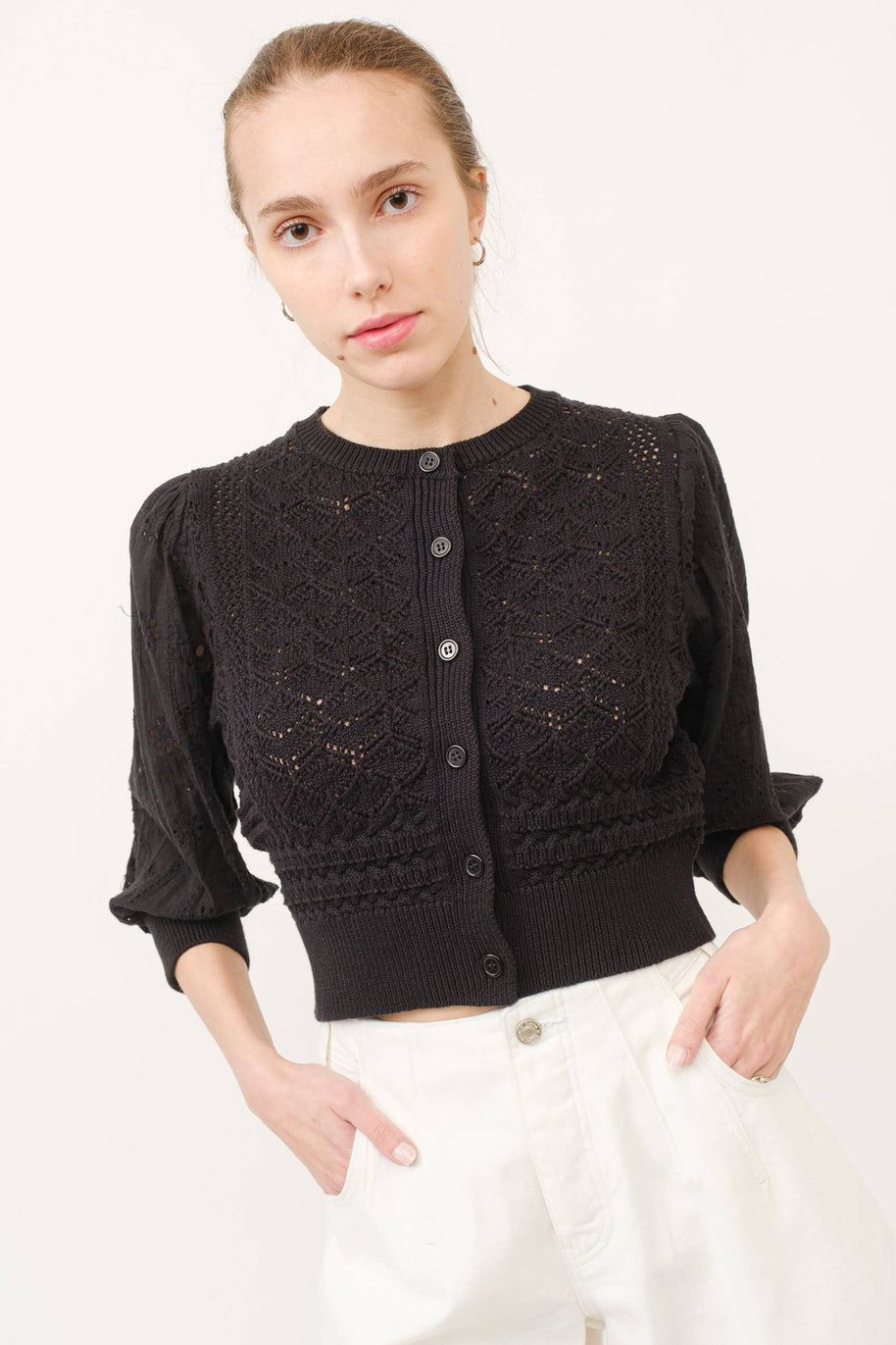 HENDRY 3/4 SLEEVES CARDIGAN ￼